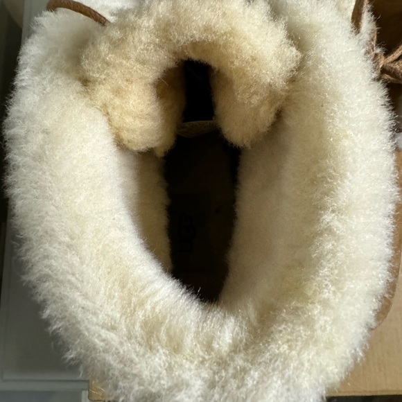 UGG Women's Jeovana Chestnut Waterproof Suede Wedge Ankle Boots 1017421 - Picture 7 of 8